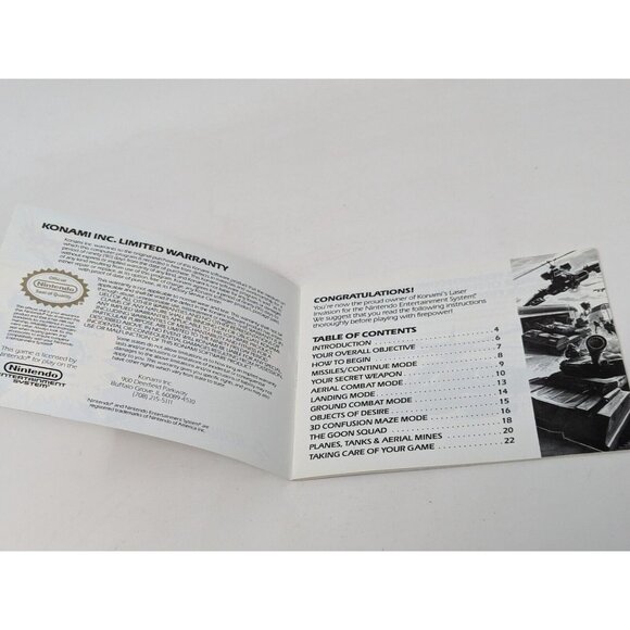 Laser Invasion (NES Nintendo, 1991) Manual Only Konami VTG - Picture 4 of 6